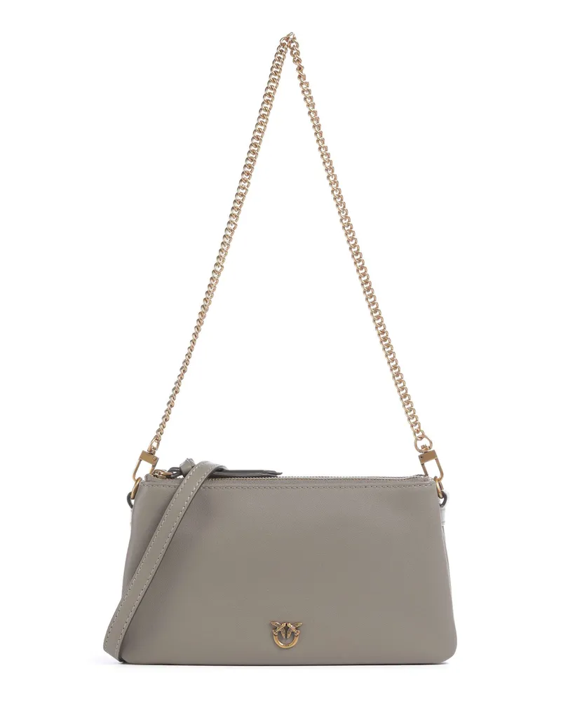 Pinko Schultertasche Double Mini in grau Grau