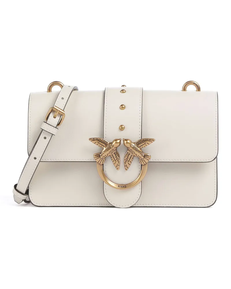Pinko Umhängetasche Love One Mini in elfenbein Beige