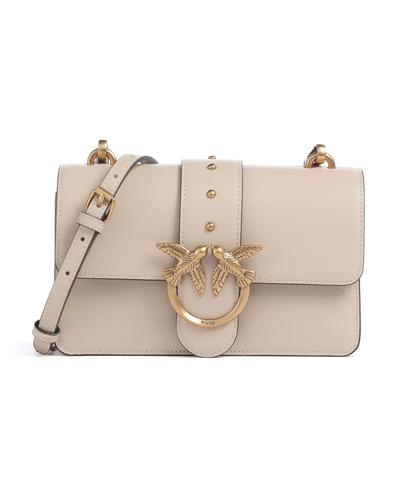 Pinko Umhängetasche Love One Mini in elfenbein Beige