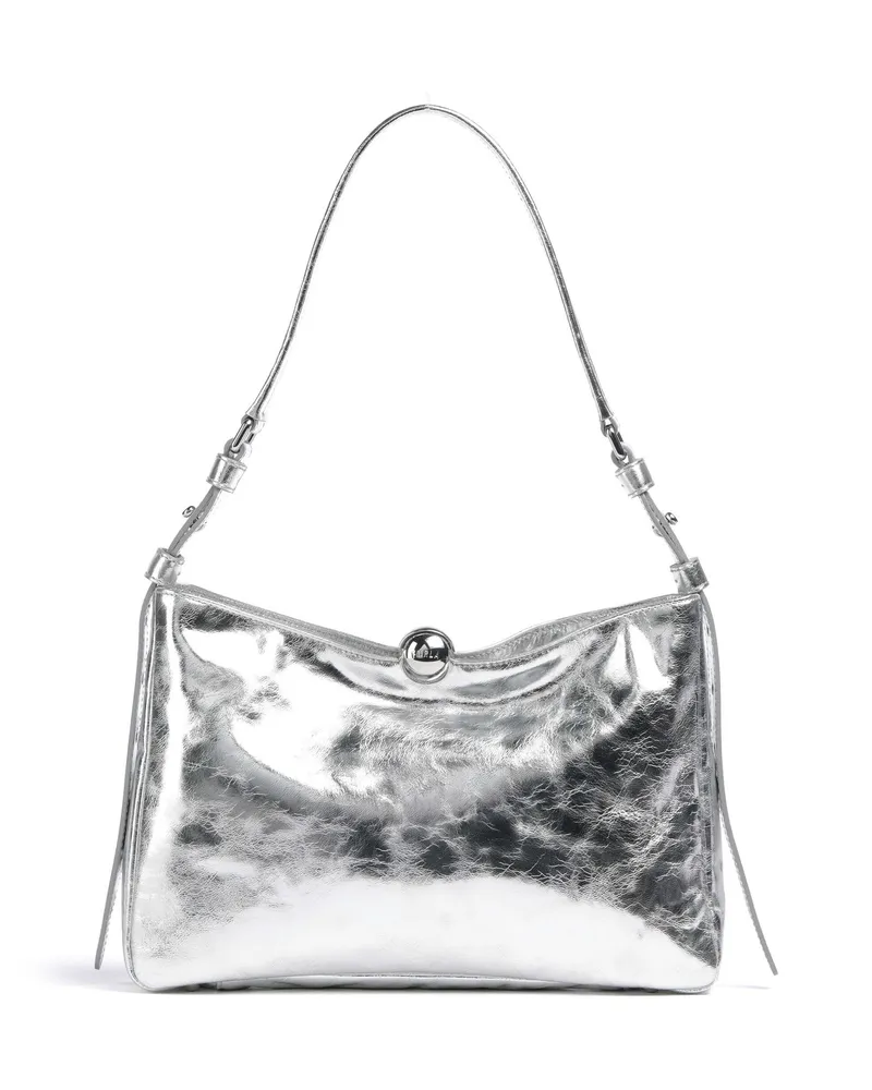 Furla Schultertasche Sfera Soft M in silber Silber