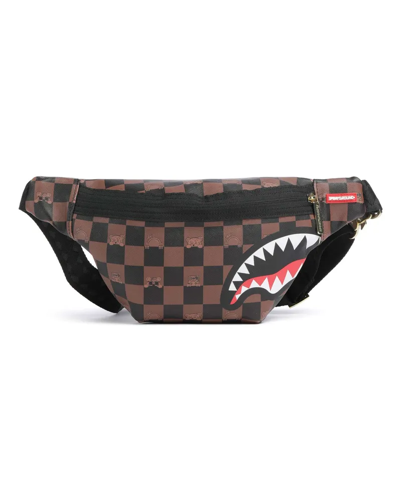Sprayground Gürteltasche Peeking Character Check in schwarz Schwarz