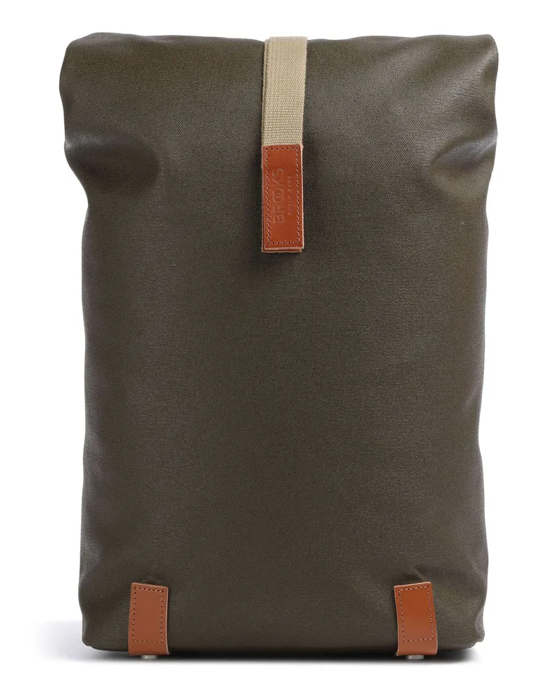 Brooks England Rolltop Rucksack Pickwick Cotton Canvas Small in oliv Oliv