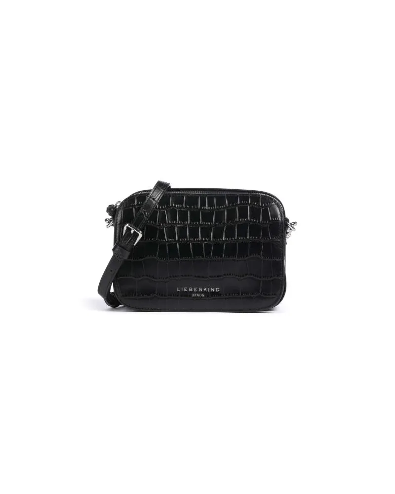 Liebeskind New Croco Luka Umhängetasche schwarz Schwarz