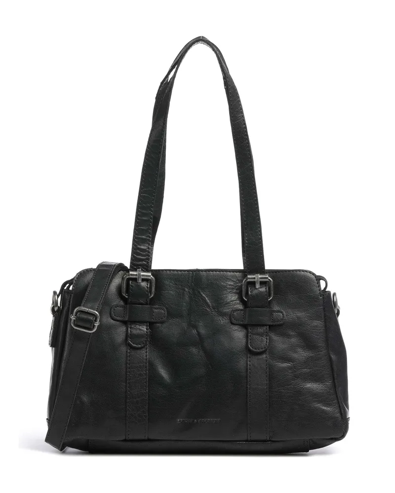 Spikes & Sparrow Schultertasche Bronco in schwarz Schwarz