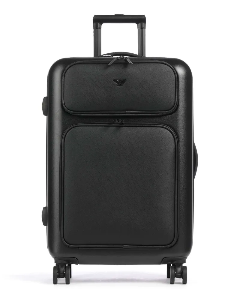 Emporio Armani 4-Rollen Trolley Business Regenerated in schwarz Schwarz