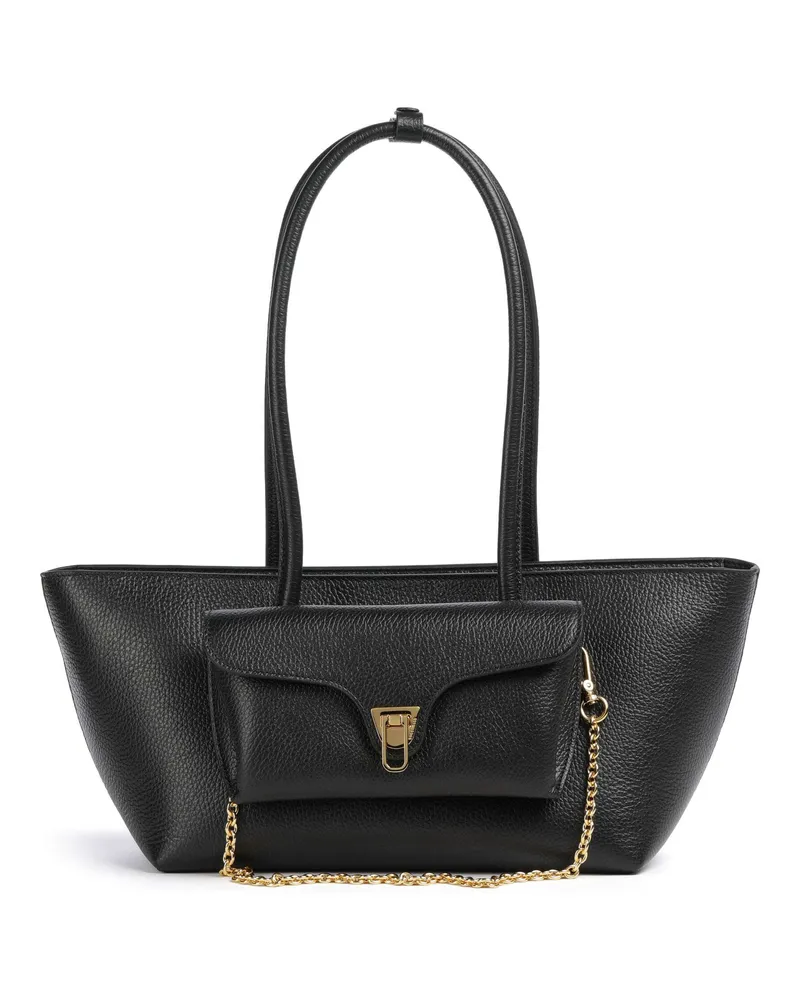 Coccinelle Schultertasche Beat Double in schwarz Schwarz