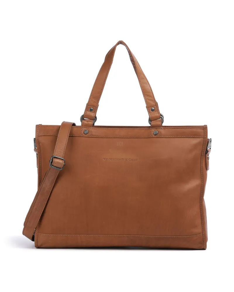 The Chesterfield Brand Shopper Cow Wax Pull Up Manly in braun Braun