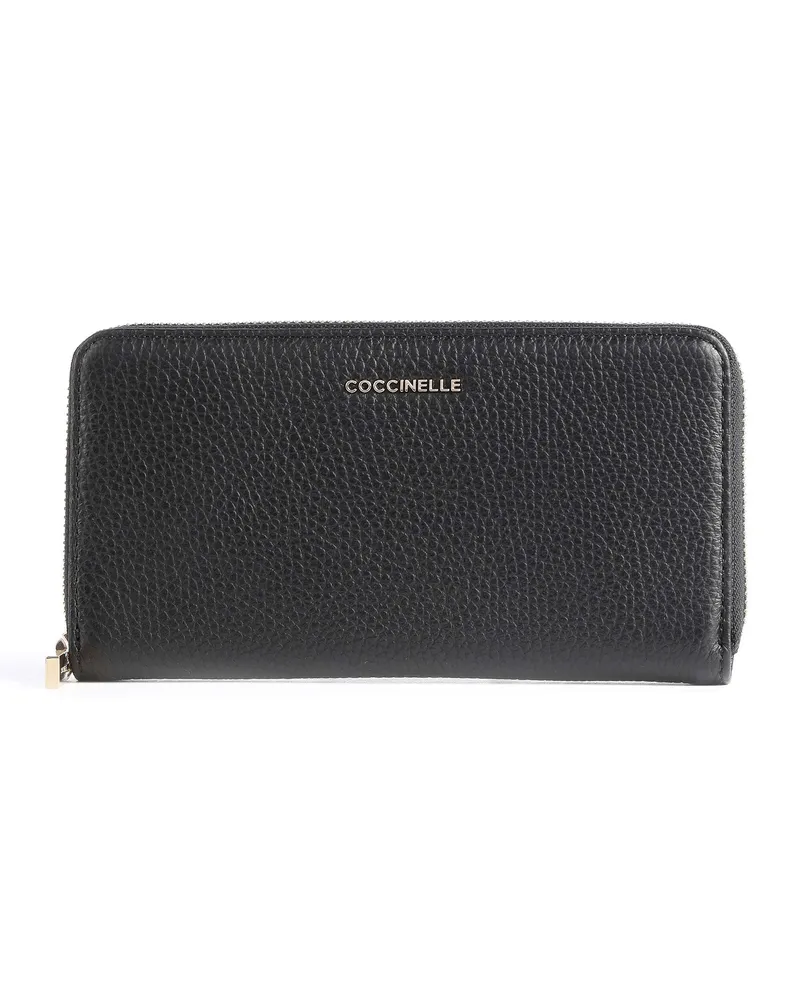 Coccinelle Geldbörse Metallic Soft in schwarz Schwarz