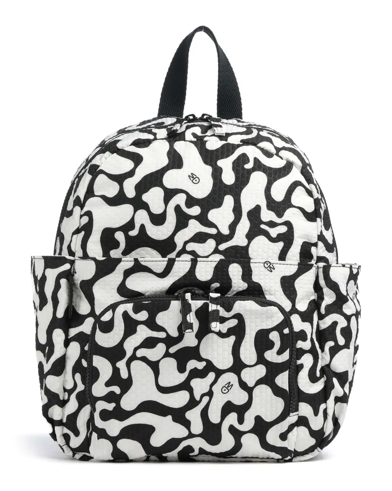Mandarina Duck Rucksack Revival Moire in schwarz Schwarz