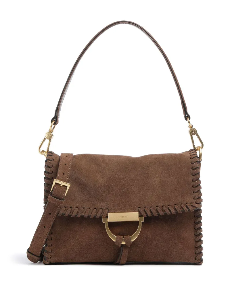 Abro Schultertasche Suede Temi Stitch in braun Braun