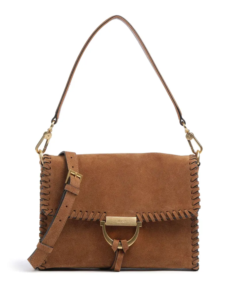 Abro Schultertasche Suede Temi Stitch in braun Braun