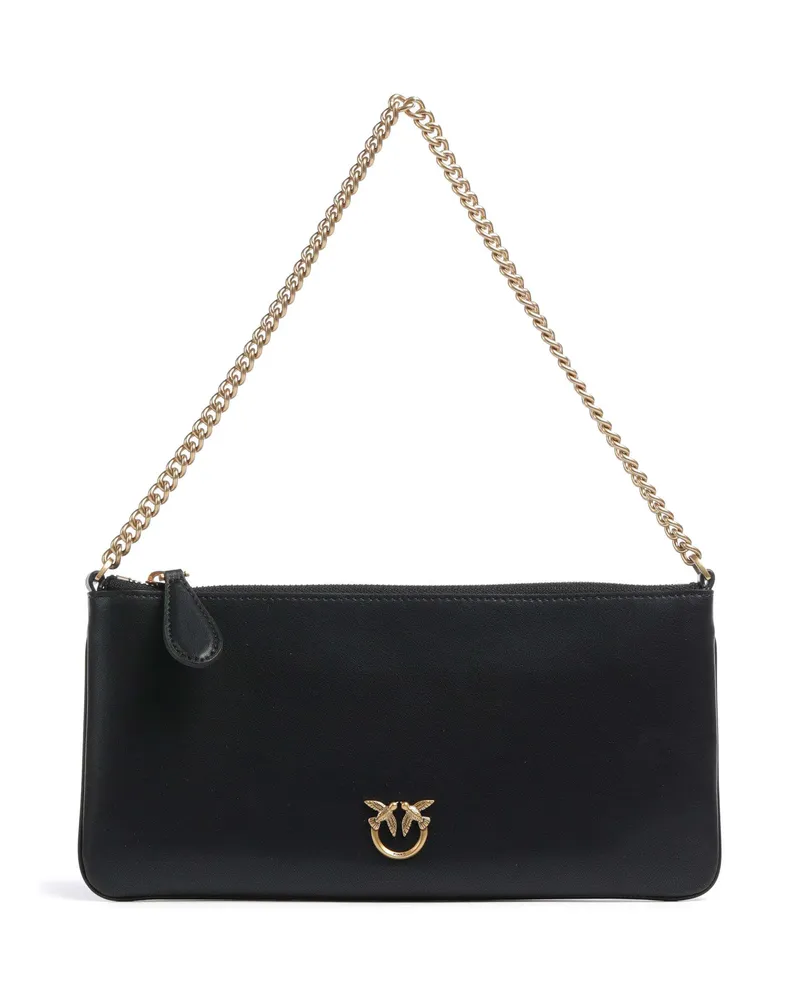 Pinko Schultertasche Flat Horizontal in schwarz Schwarz
