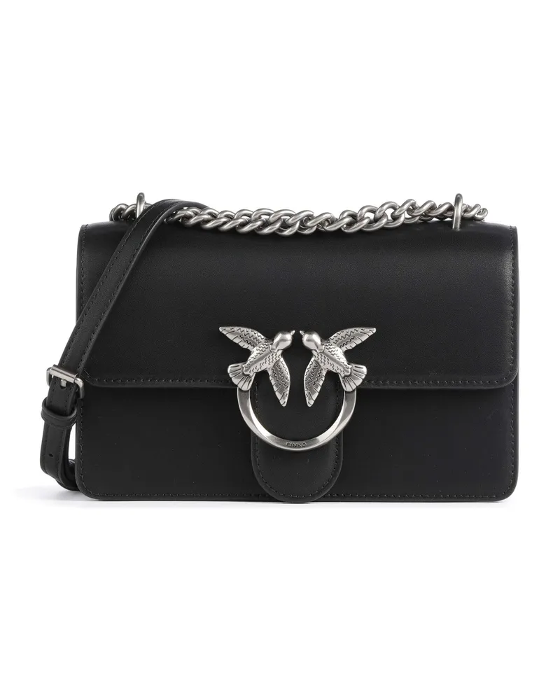 Pinko Schultertasche Love One Mini in schwarz Schwarz