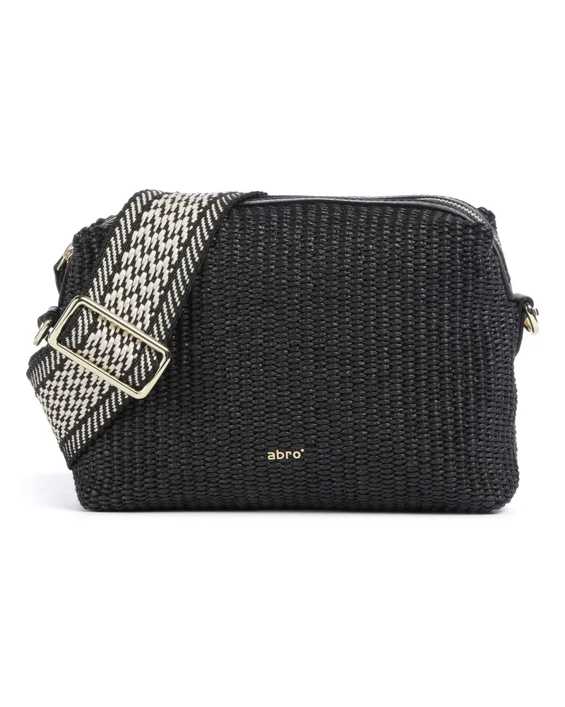 Abro Umhängetasche Raffia Kaia in schwarz Schwarz