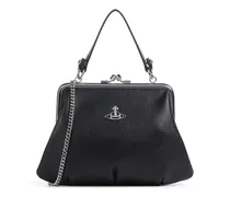 Umhängetasche Granny Frame Grain in schwarz