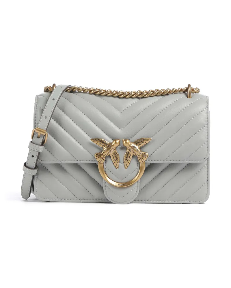 Pinko Schultertasche Love One Mini in grau Grau