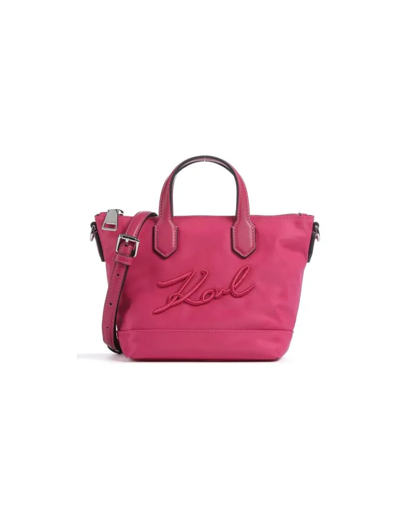 Karl Lagerfeld Signature Umhängetasche pink Pink