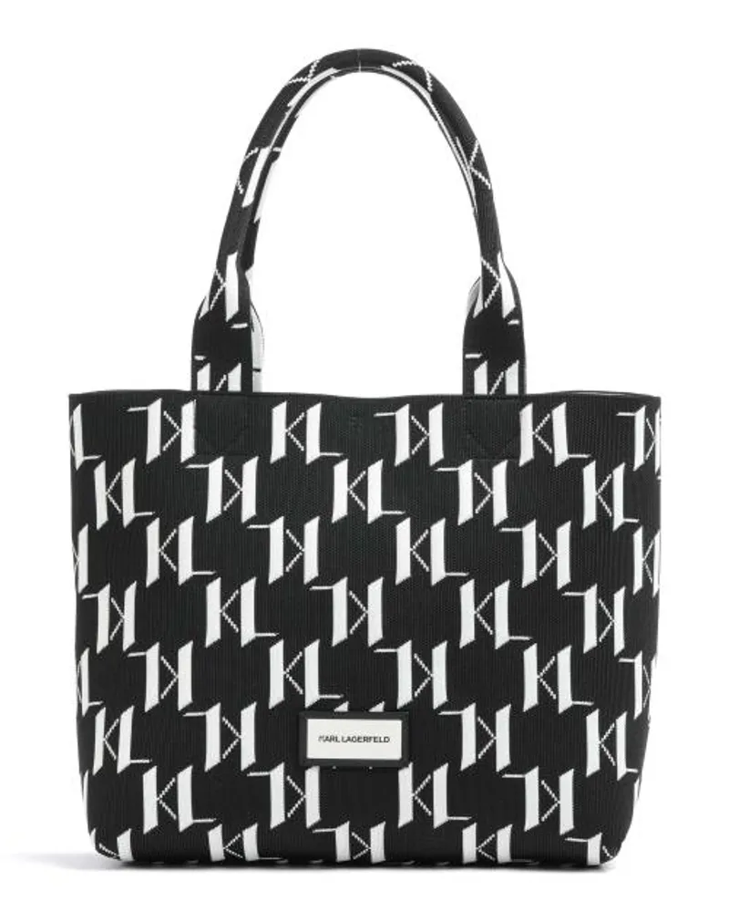 Karl Lagerfeld Monogram Shopper schwarz/weiß Schwarz