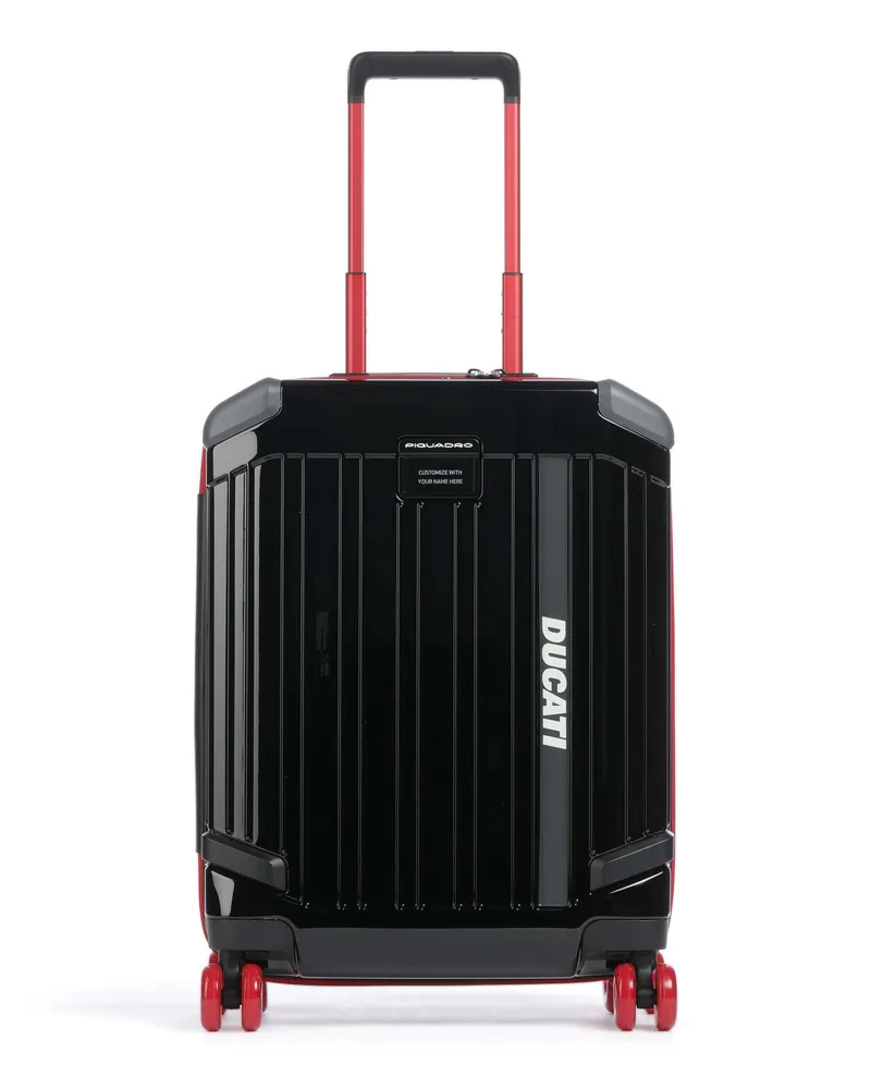 Piquadro 4-Rollen Trolley POP Ducati in schwarz Schwarz