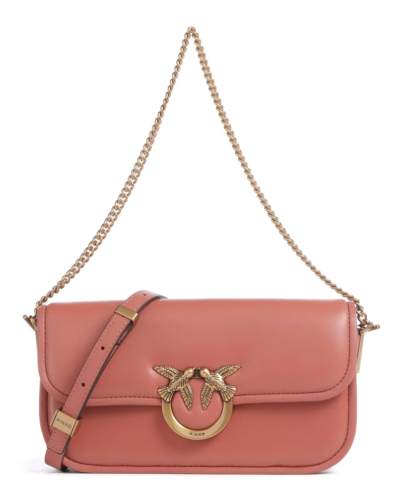 Pinko Schultertasche Love Box Baguette in rot Rot