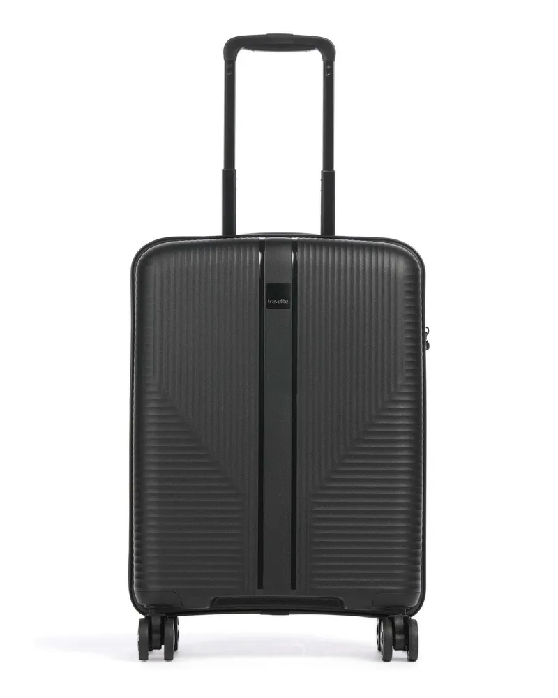 Travelite 4-Rollen Trolley Air Stripe in schwarz Schwarz