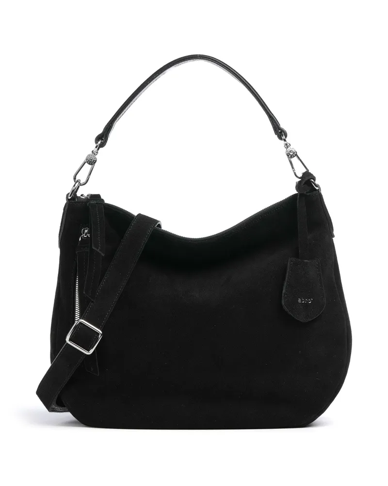 Abro Beuteltasche Suede Juna Small in schwarz Schwarz