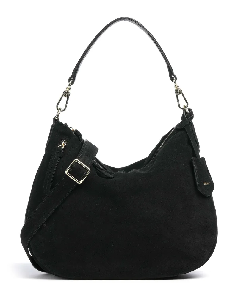 Abro Beuteltasche Suede Juna Small in schwarz Schwarz