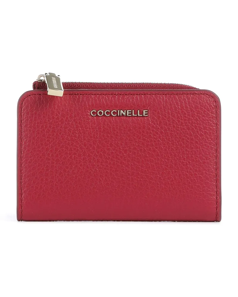 Coccinelle Geldbörse Metallic Soft in rot Rot