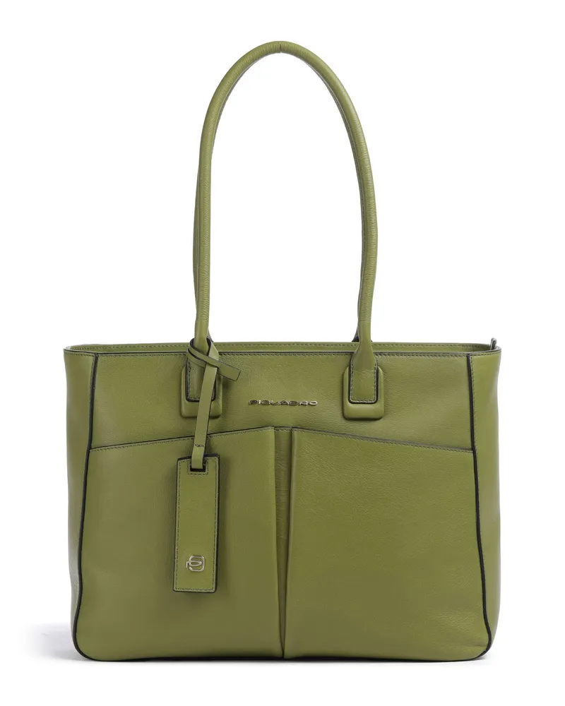 Piquadro Shopper Nevet in oliv Oliv