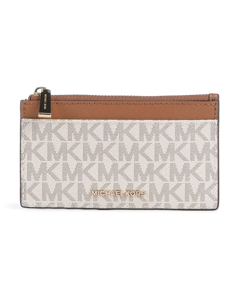 Michael Kors Kreditkartenetui Jet Set in elfenbein Beige