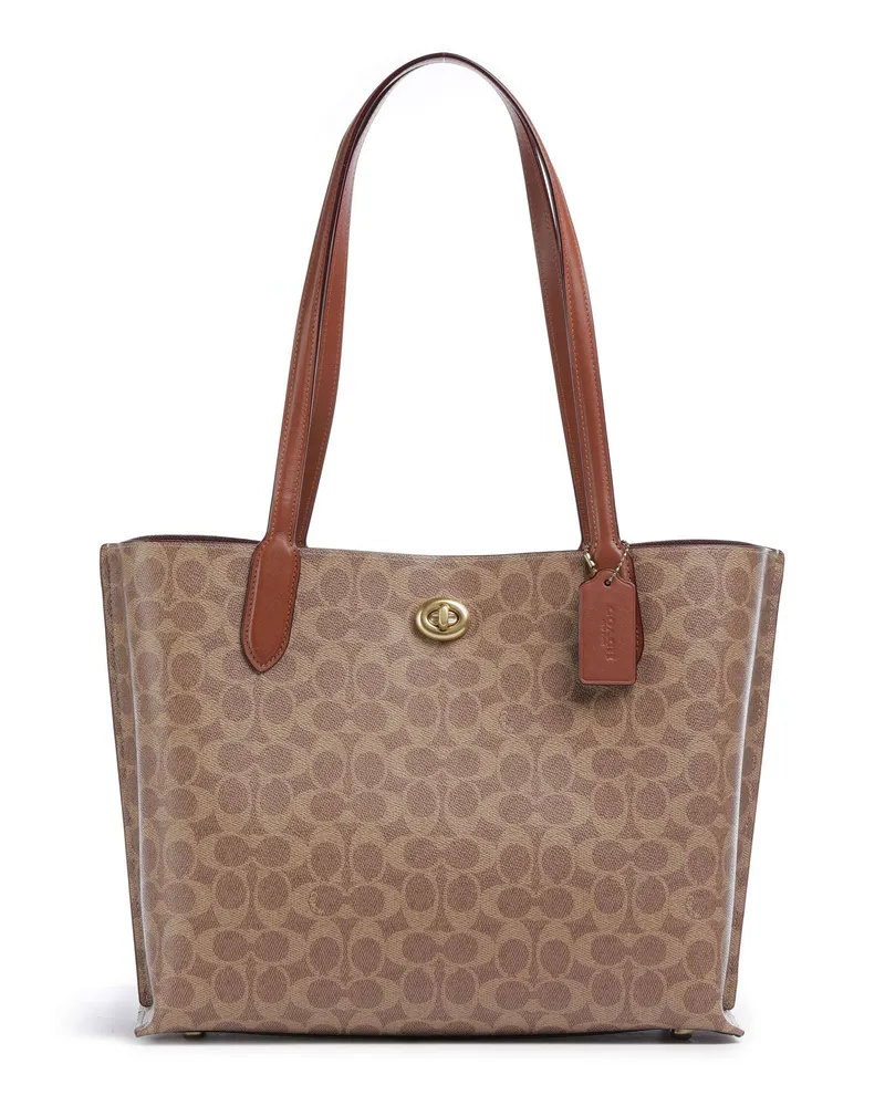 Coach Shopper Willow Signature in braun Braun