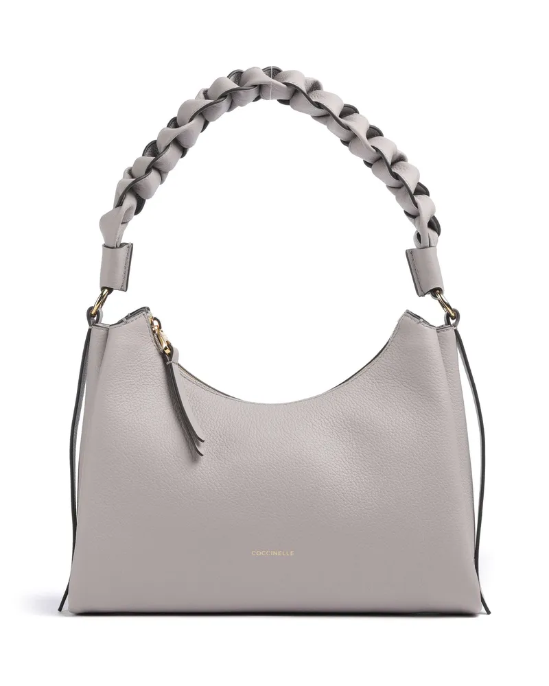 Coccinelle Schultertasche Boheme Grana Double in grau Grau