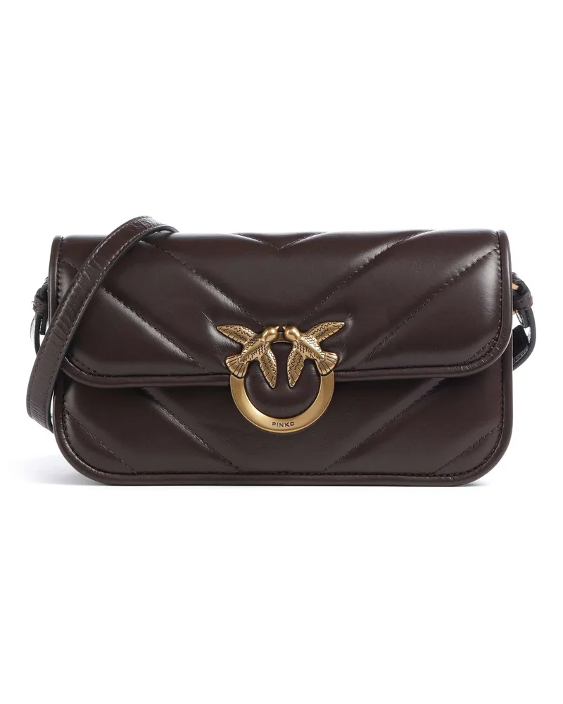 Pinko Schultertasche Love Box Baguette in rot Rot