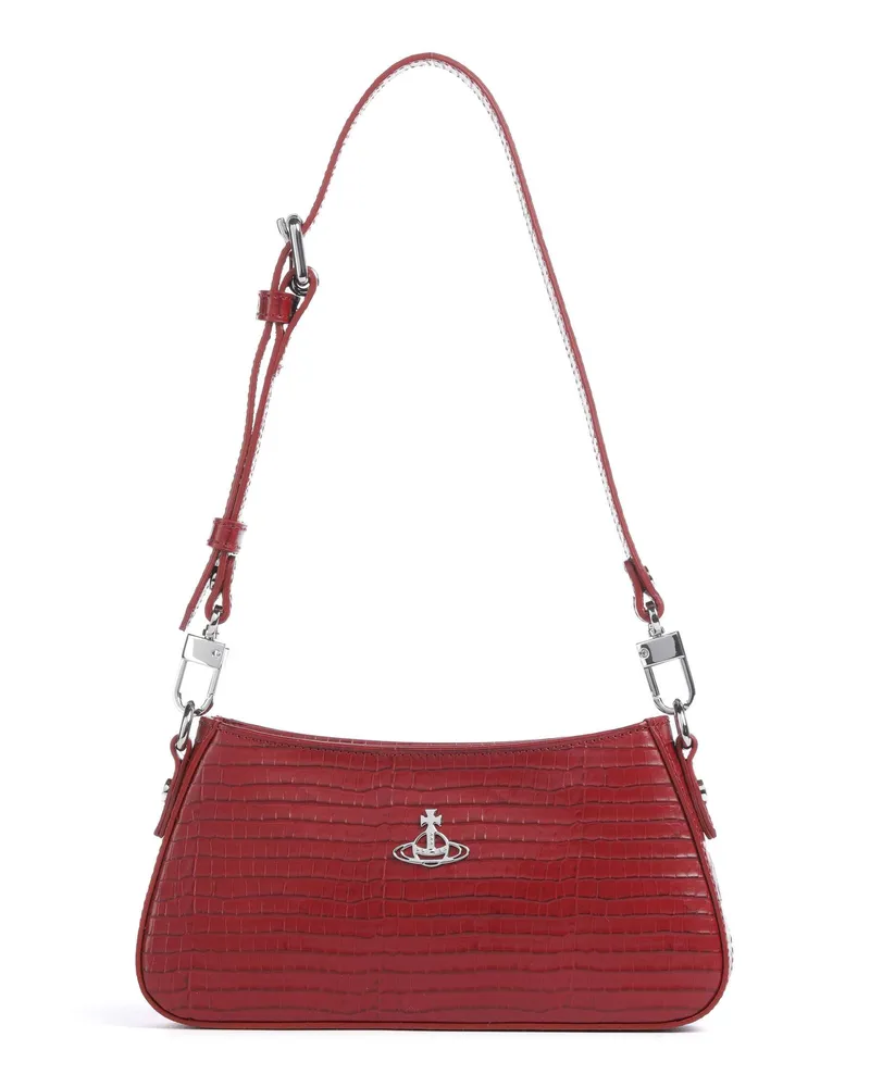 Vivienne Westwood Schultertasche Tasha Embossed Croc Mini in rot Rot