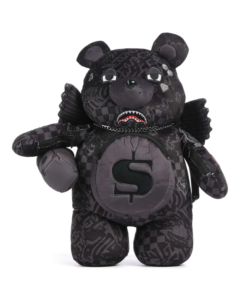 Sprayground Rucksack 3AM Check Teddy Bear in schwarz Schwarz