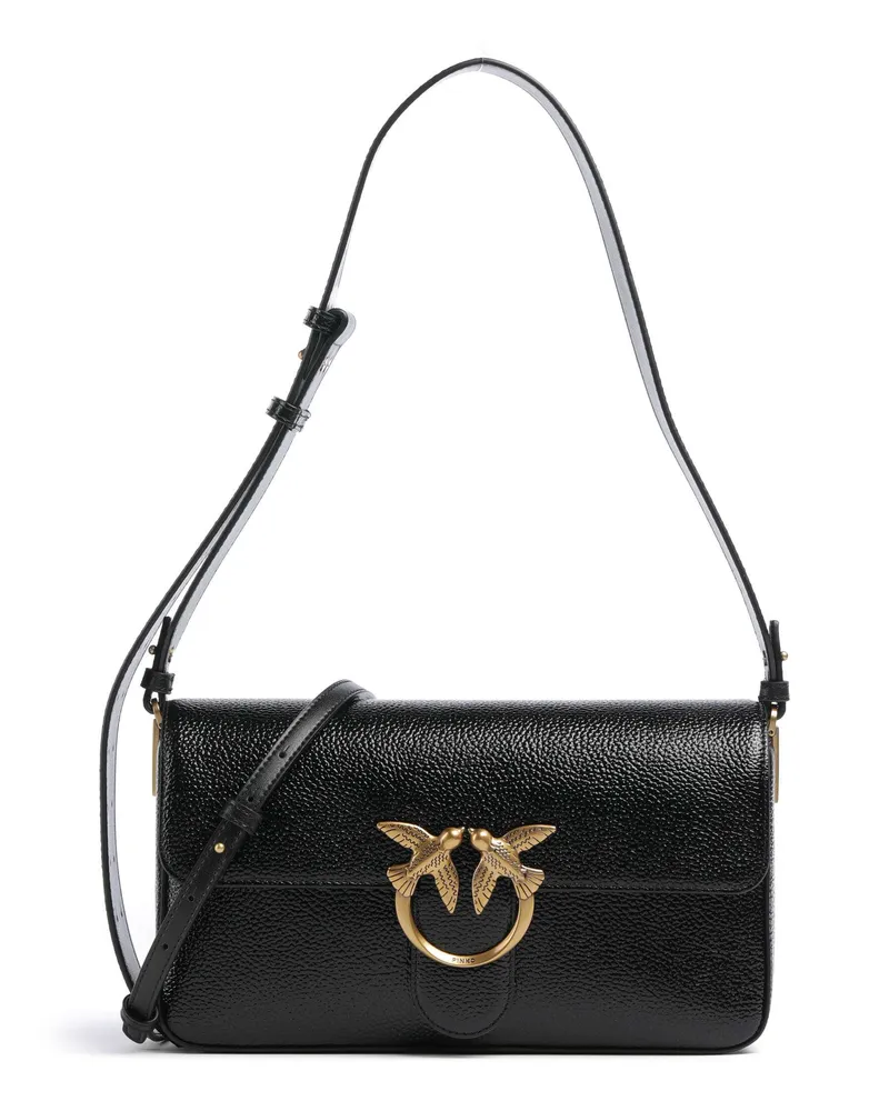 Pinko Schultertasche Love One Classic Slouchy in schwarz Schwarz