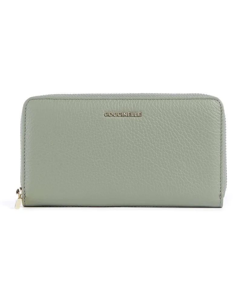 Coccinelle Geldbörse Metallic Soft in grau Grau