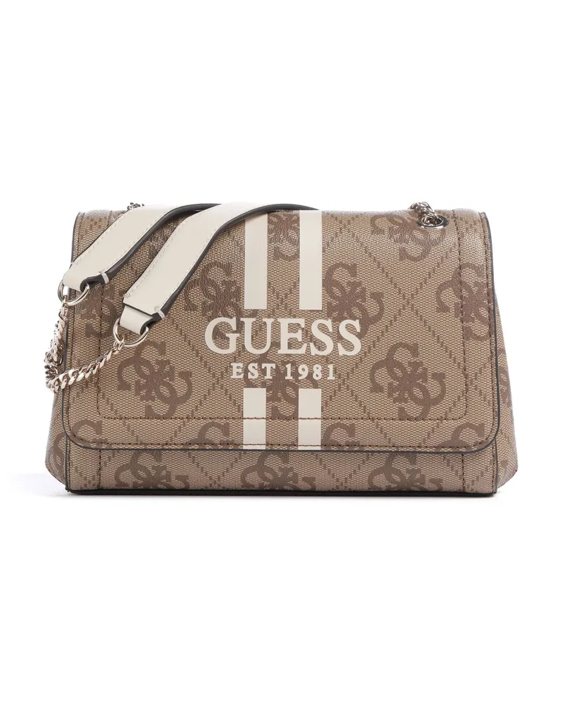 Guess Schultertasche Noelle 4G Logo in braun Braun