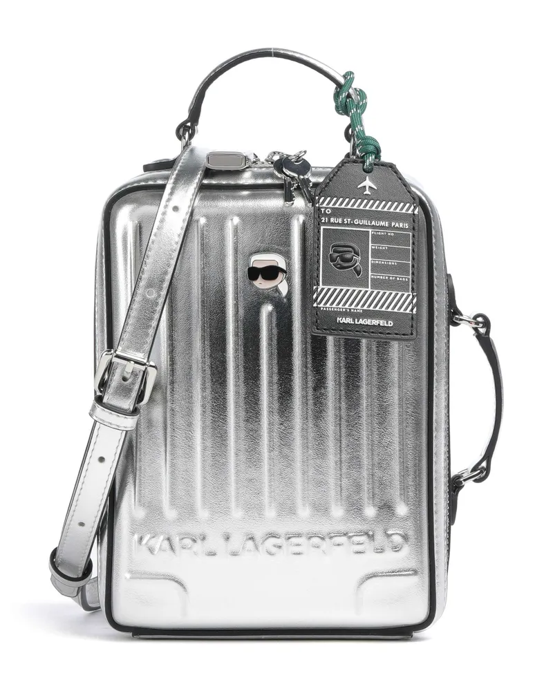 Karl Lagerfeld Umhängetasche Ikon Suitcase in silber Silber