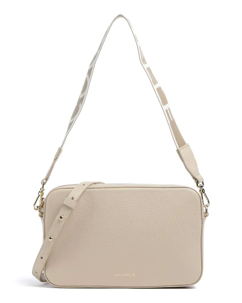 Coccinelle Schultertasche Tebe in elfenbein Beige