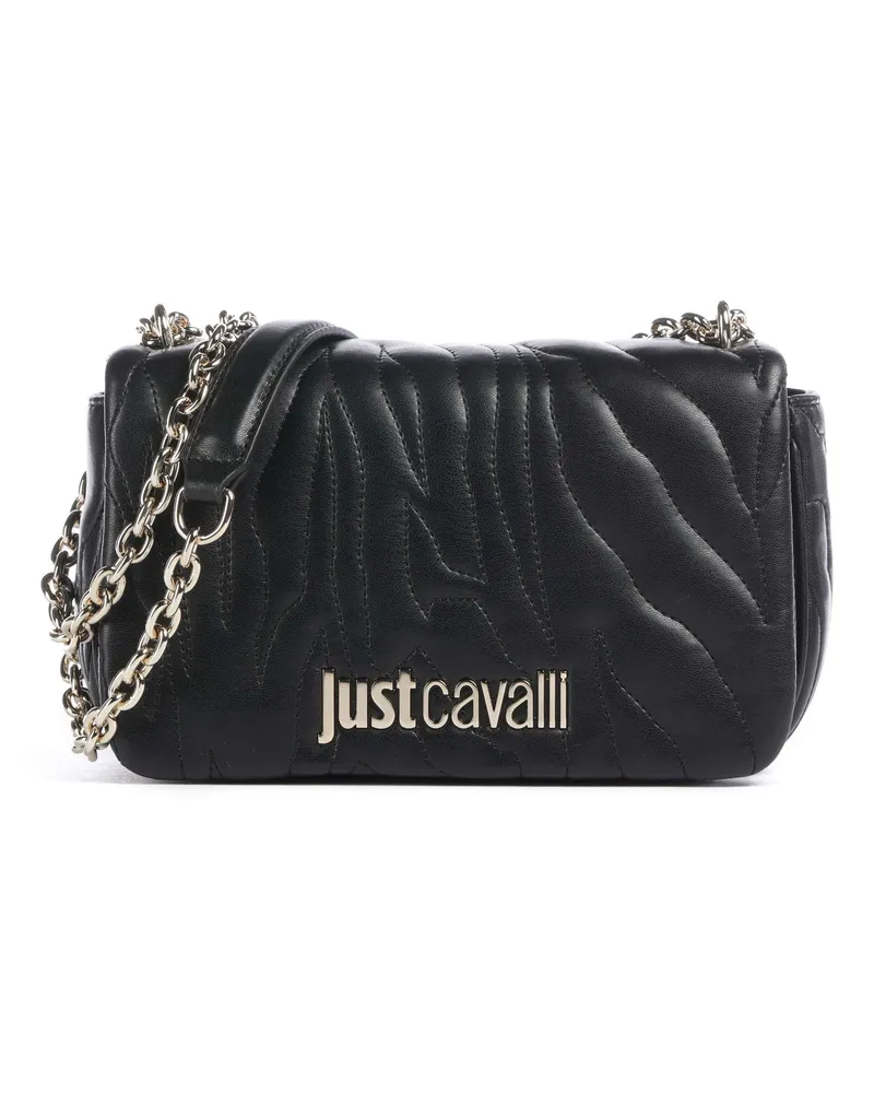 Just Cavalli Schultertasche Quilted Zebra in schwarz Schwarz