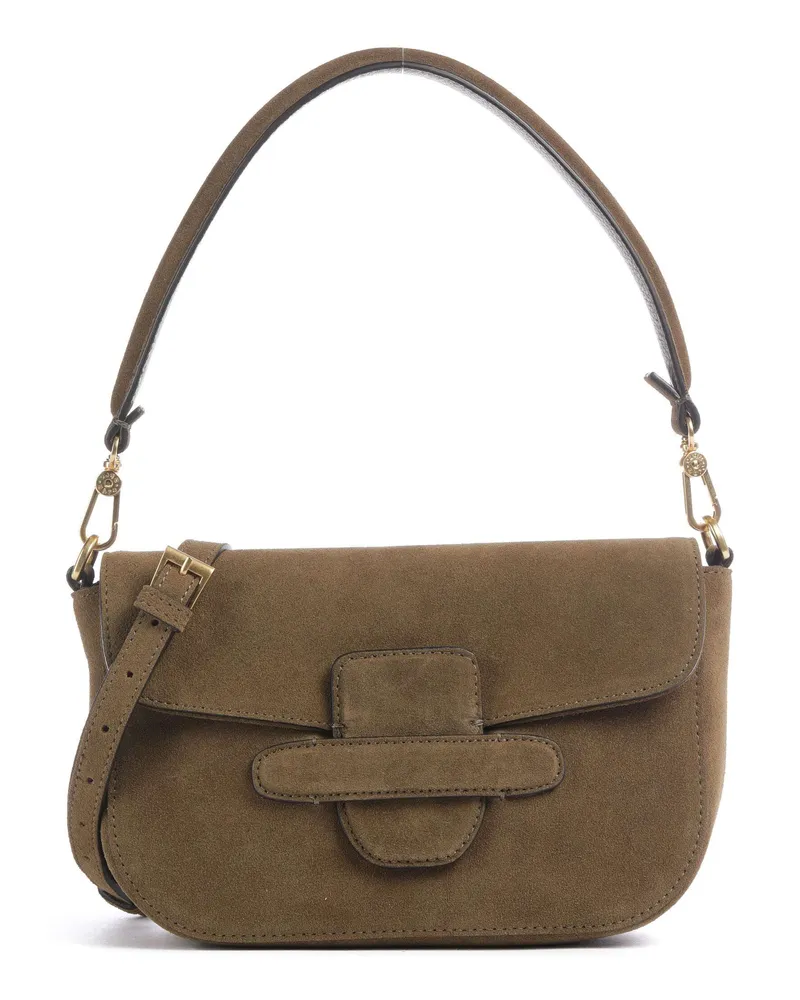 Abro Schultertasche Suede Camilla in oliv Oliv