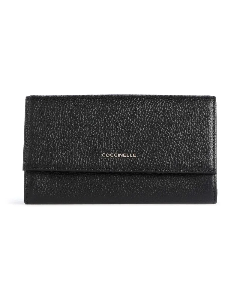 Coccinelle Geldbörse Metallic Soft in schwarz Schwarz