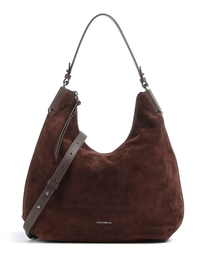 Coccinelle Beuteltasche Rebekka Suede in braun Braun