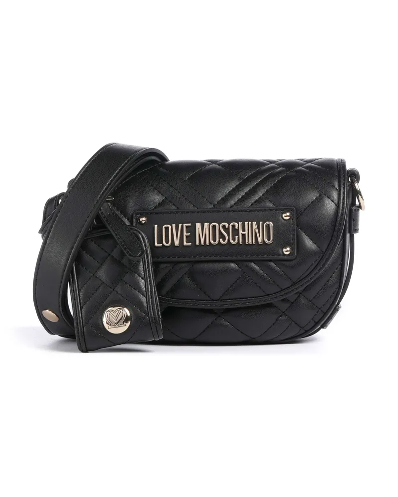 Moschino Umhängetasche Quilted in schwarz Schwarz