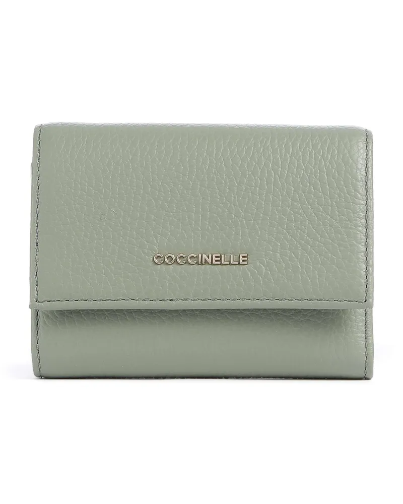Coccinelle Geldbörse Metallic Soft RFID in grau Grau