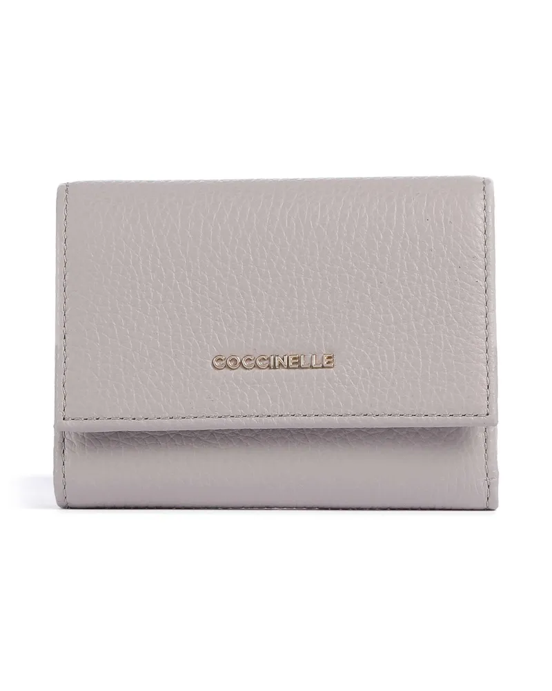 Coccinelle Geldbörse Metallic Soft RFID in grau Grau