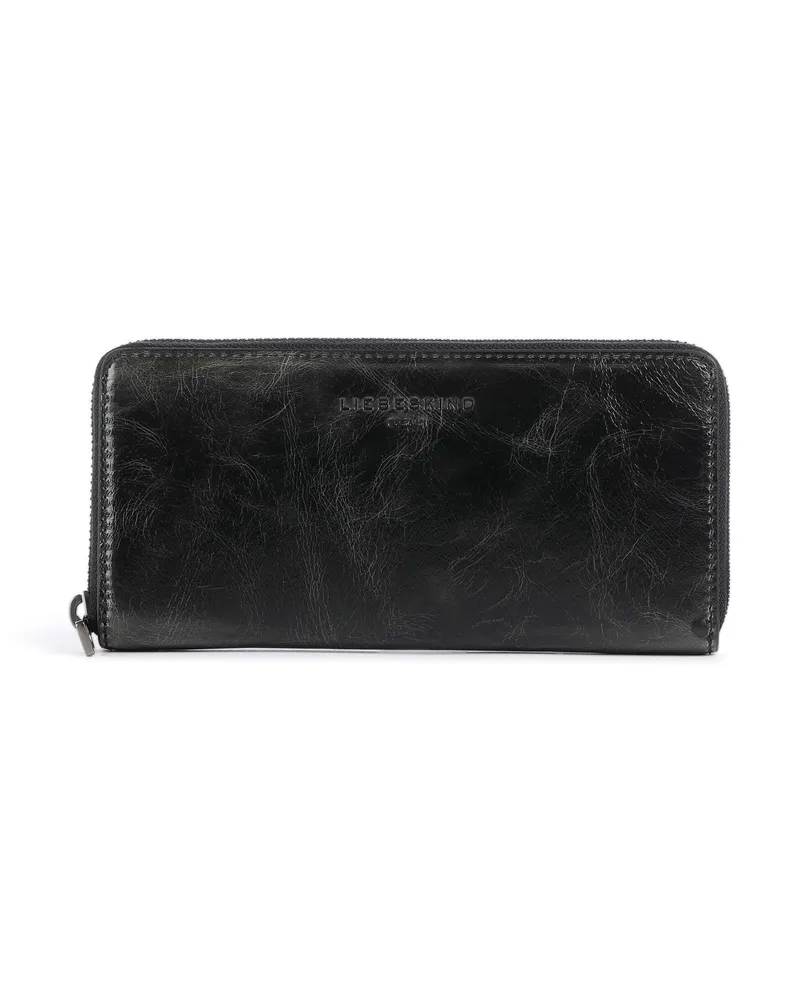 Liebeskind Geldbörse Sally Lack Distressed in schwarz Schwarz