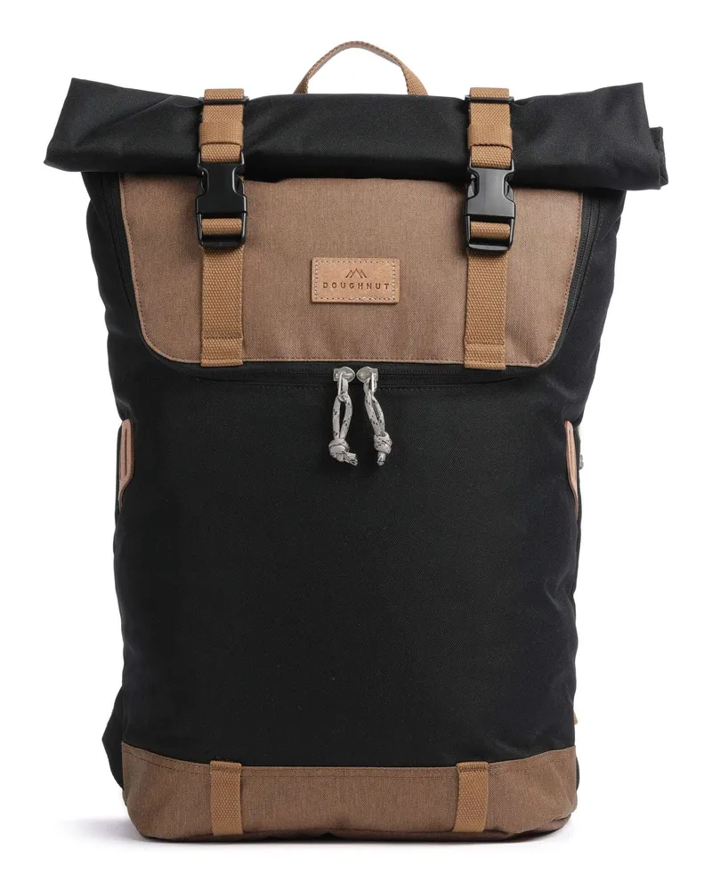 DOUGHNUT Rolltop Rucksack Christopher in schwarz Schwarz