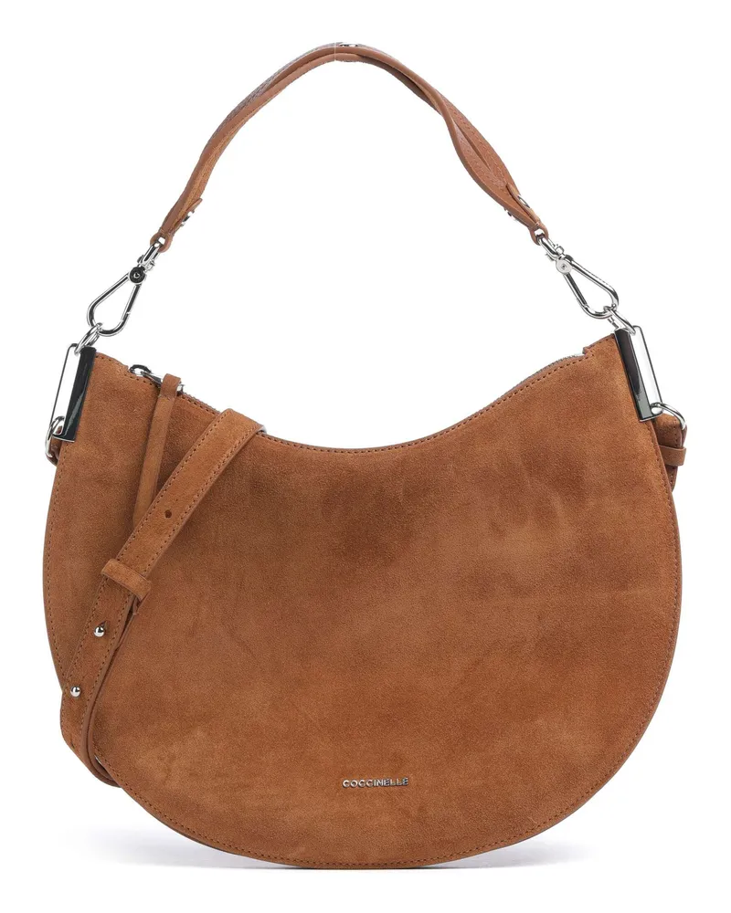 Coccinelle Beuteltasche Sunup Suede in braun Braun